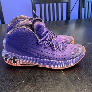 Under Armour HVOC2 Men’s Purple and Coral High-Top Sneakers
